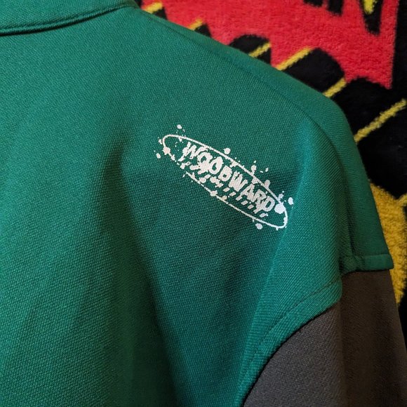 Vintage Camp Woodward Green Gray Track Jacket size Large - Picture 5 of 6